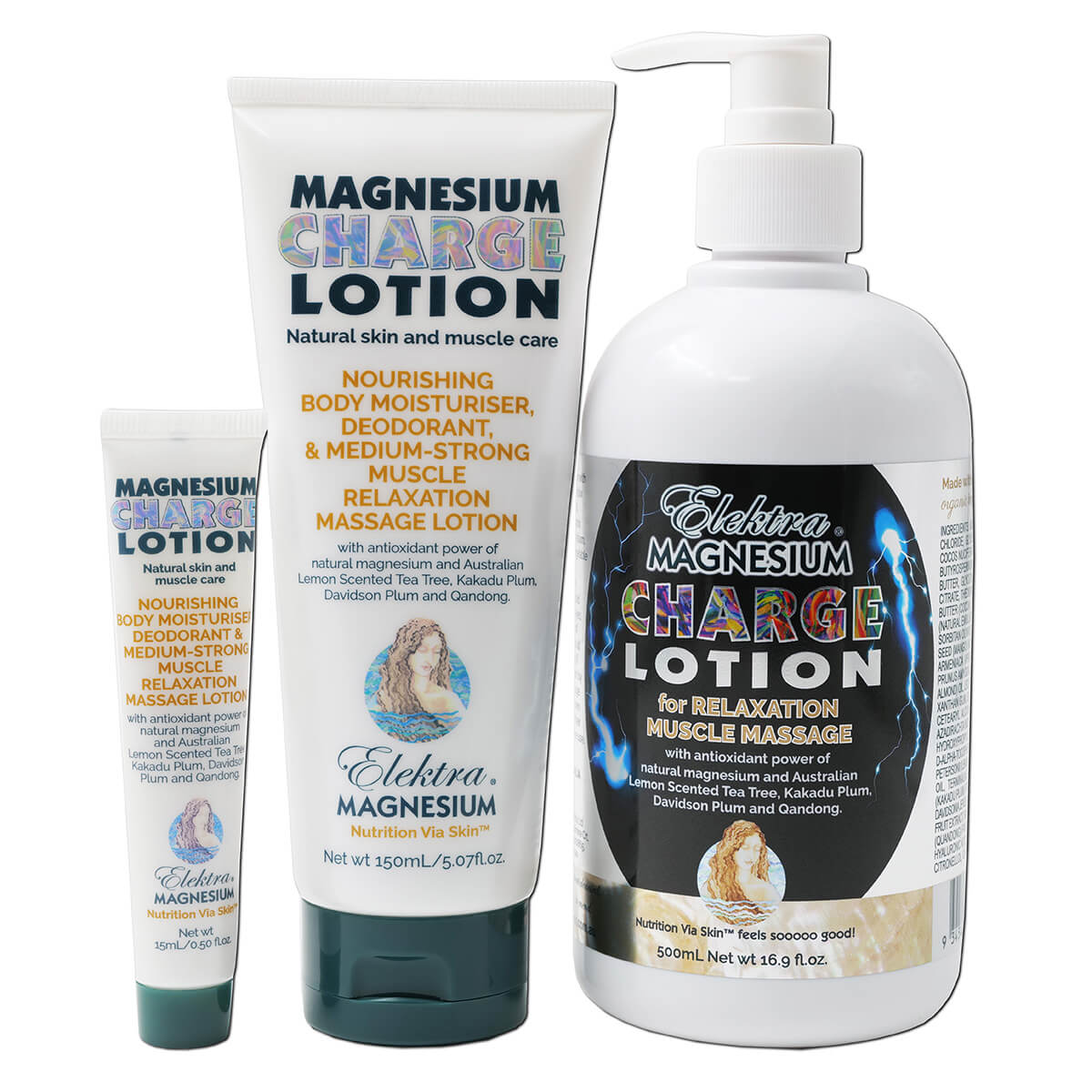 Elektra Magnesium Lotion 'Charge' Evolve Manual Therapy Store